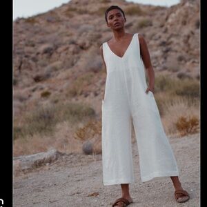 OZMA Vanessa Linen Wide Leg Jumpsuit